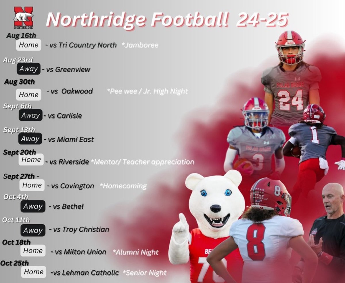 Here’s my 2024 Football Season Schedule