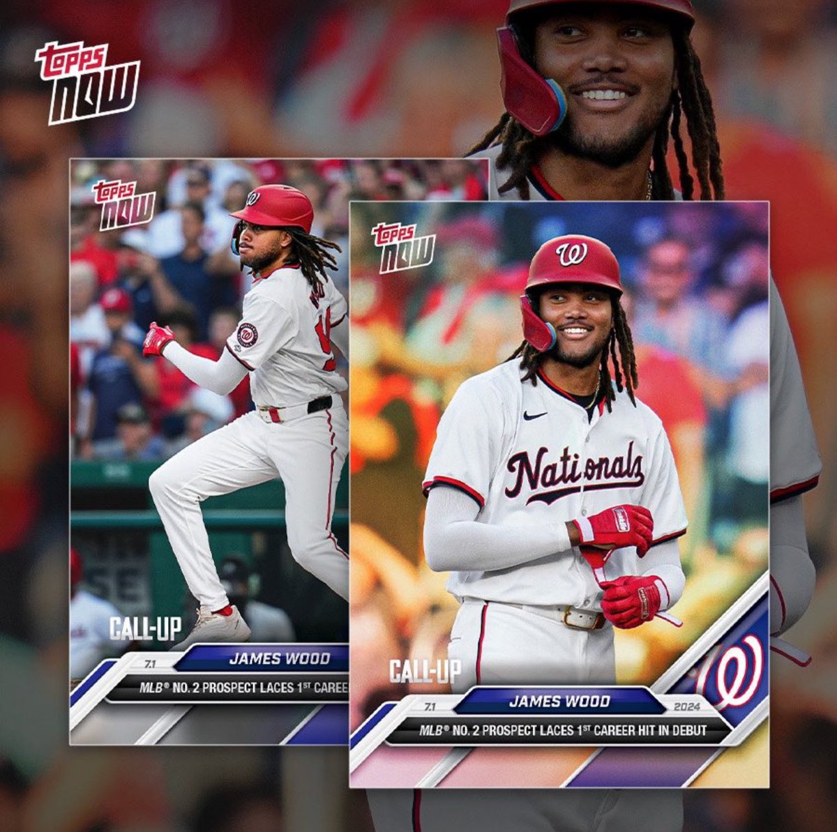 TheNatsReport's tweet photo. 🚨🚨GIVEAWAY ALERT:  🚨🚨

RT and follow us for your chance to win one of these James Wood Topps Cards celebrating his Call-up last night!   [Contest ends July 4th at 11:59 pm EDT]

Extra entries for those who subscribe to the Nats Report: https://t.co/zJiY2fwx0F https://t.co/F9Mo1XOncn