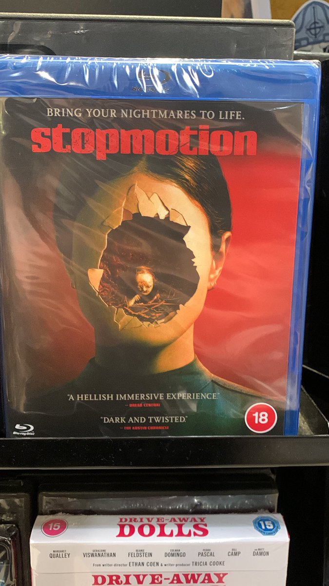 hmvTunbridge's tweet photo. In Store Now; the sensational Stopmotion! Sporting incredible animation and nightmarish visuals throughout; it’s one to watch with the curtains open! https://t.co/jZgSTLJrWG