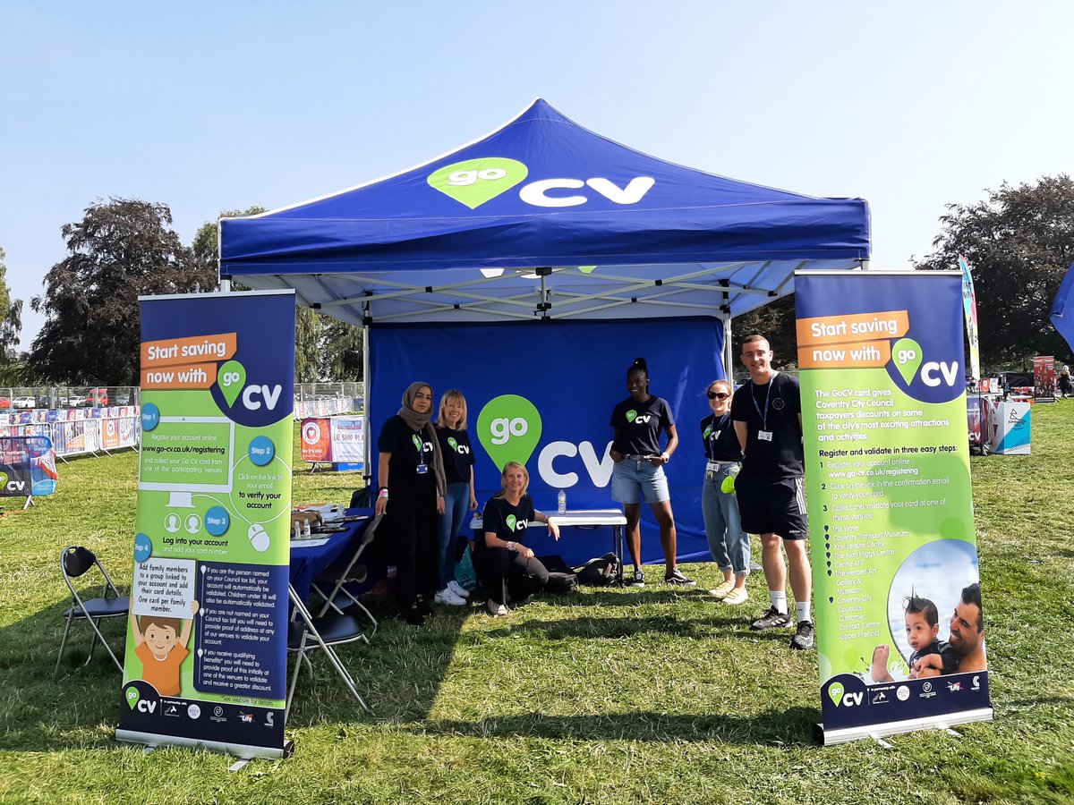 GoCVcard's tweet photo. ๐ช Who's at @godivafestival this weekend?
The #GoCV Team will be there and will be more than happy to help.
You can find us in the Family Field between 12 - 7pm on Sat and Sun alongside loads of family activities.
See you there!!
#GodivaFestival #GoCV https://t.co/fSJBcQEagX