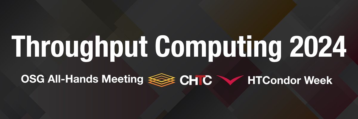 Center for High Throughput Computing (@chtc_uw) on Twitter photo #ThroughputComputing 2024 is less than a week away hosted by <a href="/UWMadison/">UW–Madison</a>! Click below to learn about the various different sessions and make sure to register! #HTC #OSG #HTCondor
agenda.hep.wisc.edu/event/2175/tim… #ThroughputComputing 2024 is less than a week away hosted by <a href="/UWMadison/">UW–Madison</a>! Click below to learn about the various different sessions and make sure to register! #HTC #OSG #HTCondor
agenda.hep.wisc.edu/event/2175/tim…