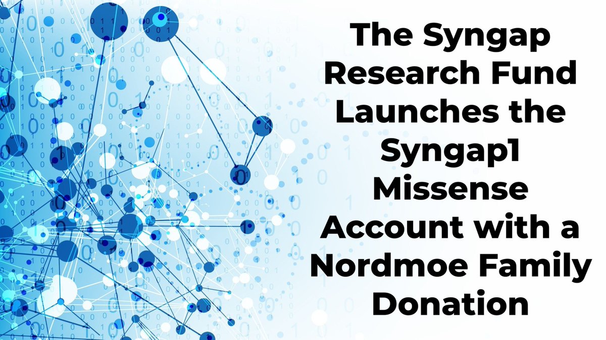CheckOrphan's tweet image. The Syngap Research Fund launches the SYNGAP1 missense account with Nordmoe family donation - please check the link for more  rb.gy/iqncuh  @cureSYNGAP1  #SYNGAP1  #SRD  #Autism  #RareDiseases