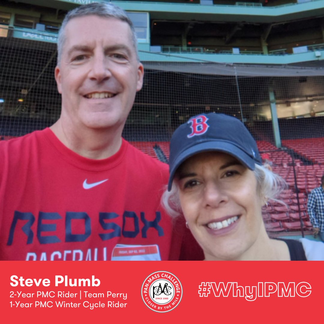 PanMass's tweet photo. Today's #WhyIPMC Guest Blog is by 2-Year PMC, Team Perry, 1-Year PMC Winter Cycle Rider, Steve Plumb. 

Read how a night at Fenway Park, following his wife Shelly's cancer diagnosis, led Steve to ride in the PMC. https://t.co/r0IbXGTNQ4

#PMC2024 #OneInABillion https://t.co/LzIzdrnhsM