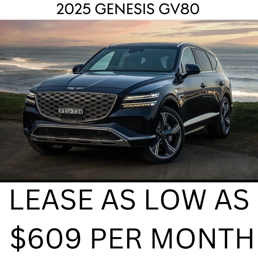 GenesisofNWI's tweet photo. Lease a new 2025 GV80 for as low as $609 per month at Genesis of Northwest Indiana! Discover luxury and performance in Merrillville.
Shop Here: https://t.co/zySMrgVSOj
 #GenesisGV80 #LuxuryLease #GenesisNWIndiana #DriveGenesis #NewCarDeals #LuxurySUV #MerrillvilleIN #LeaseDeals https://t.co/Pez9wvGaUQ
