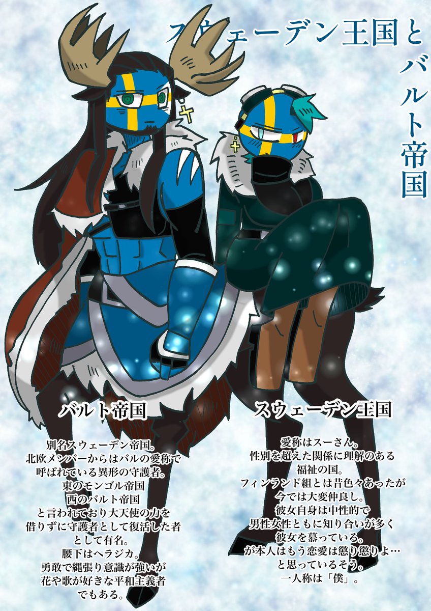 Yamauzu0210's tweet photo. 祖国と守護者【🇰🇷🇭🇺🇱🇻🇸🇪】

 #カントリーヒューマンズ  #CountryHumans  #祖国と守護者 https://t.co/rIsSNG4NZX