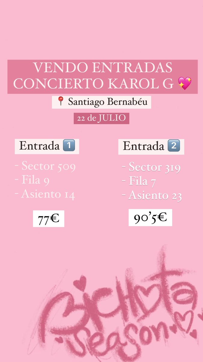 #karolg #concierto #entrada #santiagobernabeu #madrid #mañanaserábonito