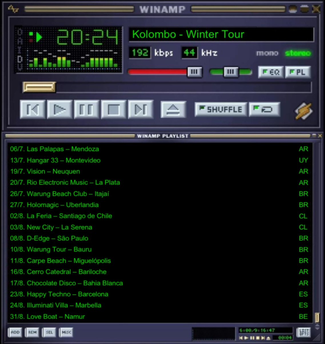 NEXT SHOWS 🇦🇷🇺🇾🇧🇷🇨🇱🇪🇸🇧🇪