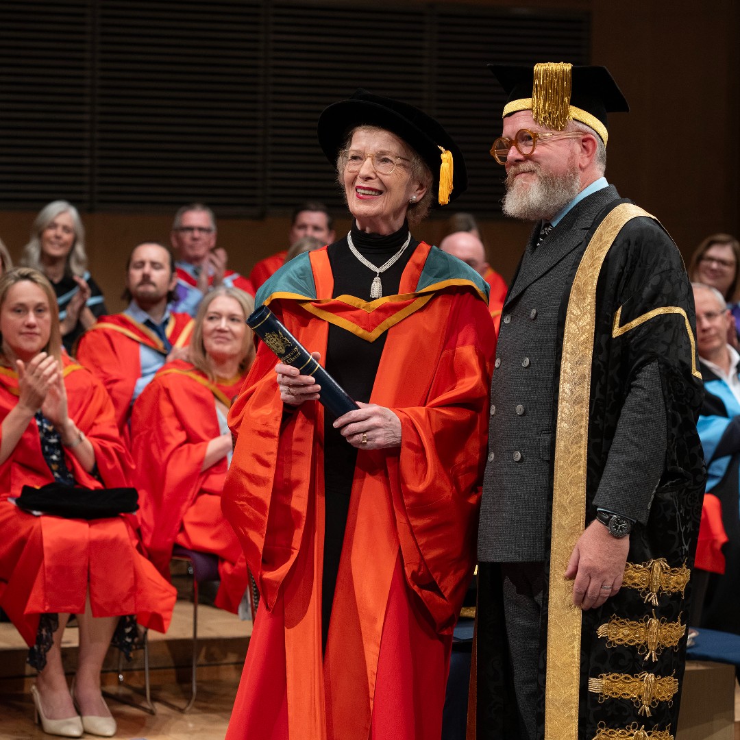 Congratulations your excellency!
 
Earlier today, we honoured the first female President of Ireland and former United Nations High Commissioner for Human Rights, Mary Robinson.
 
Read more: ow.ly/rjKq50SqORG
  
#ProudOfUU | <a href="/MaryRobinsonCtr/">Mary Robinson Centre</a>