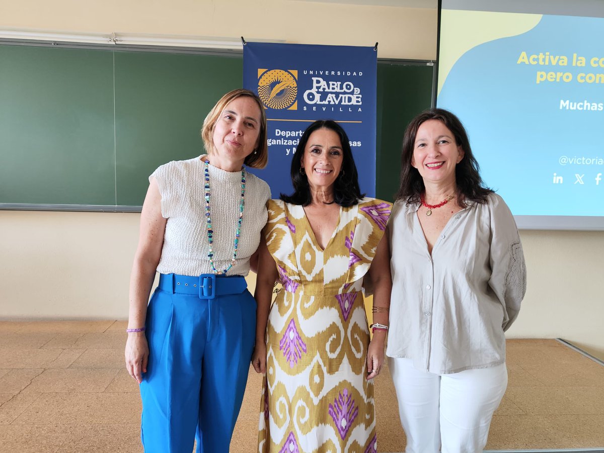 Hoy hemos contado con <a href="/victoriacabrera/">Victoria Cabrera</a> en nuestras Jornadas sobre líneas de investigación del Departamento de Organización de Empresas y MK <a href="/pablodeolavide/">Pablo de Olavide</a> . Gracias por compartir tu experiencia en Comunicación Estratégica con nosotros 😃 y gracias <a href="/blancalcatalan/">Blanca Lopez Catalan</a> #transferencia