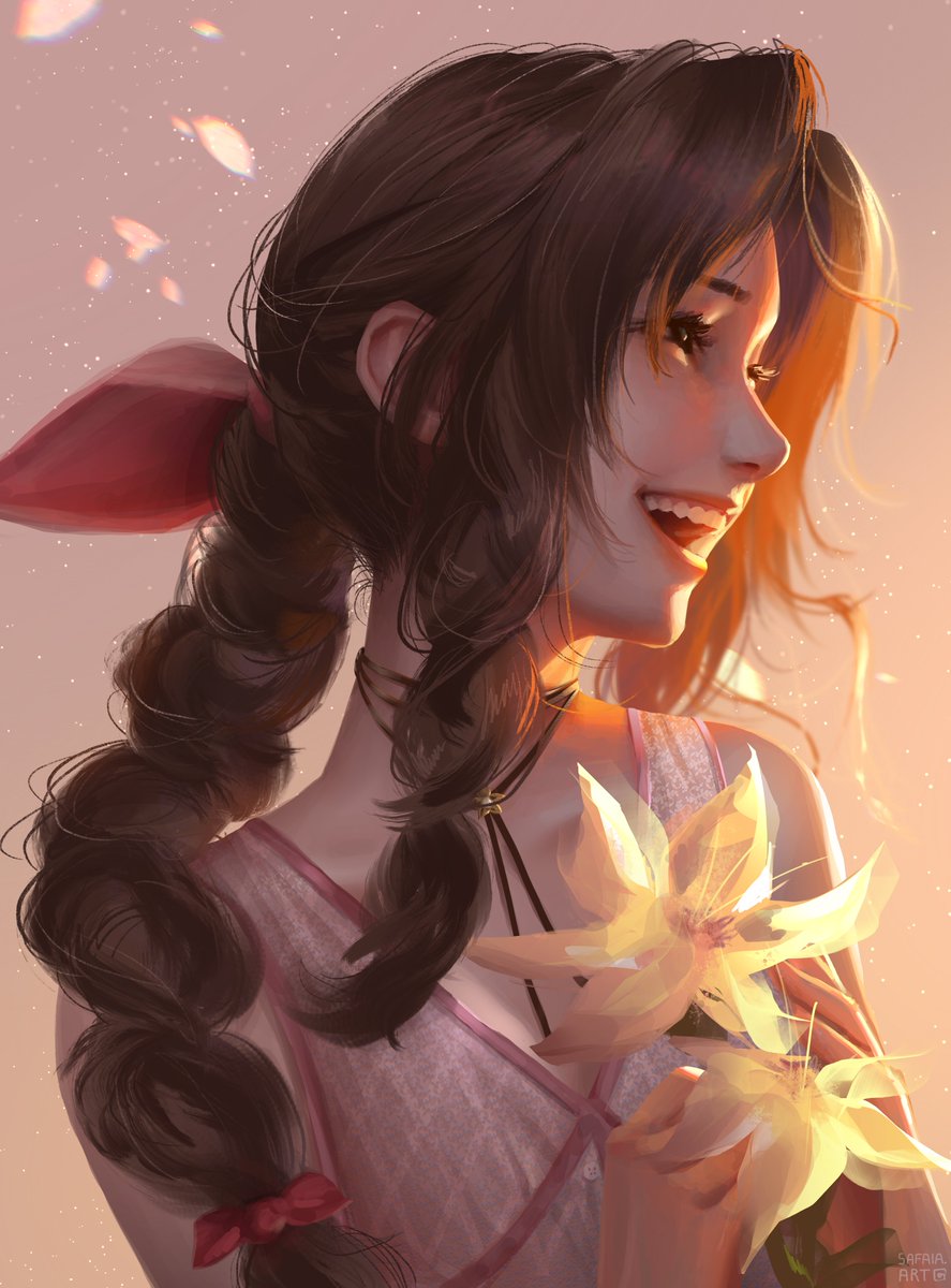 "I think Aerith looked forward to tomorrow and the future more than anyone... she must've had many, many dreams."

#Aerith #FF7