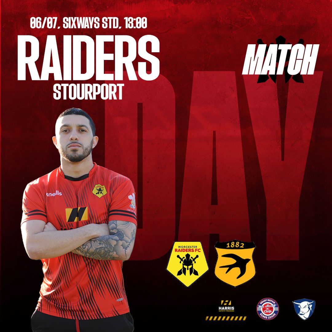 ‼️ DOUBLE HEADER‼️

Saturday we host Stourport at Sixways Stadium.

Followed by our new U18's who Kick-Off @ 15:00.

#WeAreRaiders || #UTR⚔️