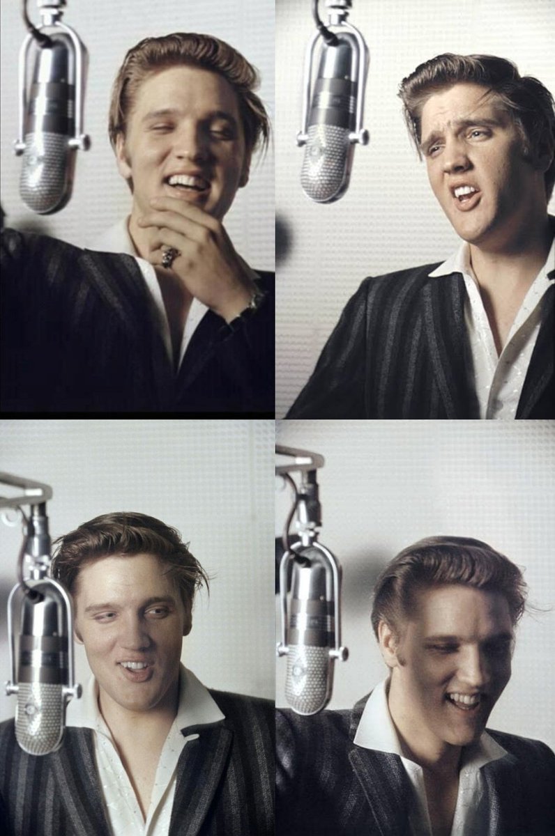 elvis at rca studio 1 in new york during the recording sessions of "hound dog" and "don’t be cruel" on july 2, 1956.

#ElvisHistory
