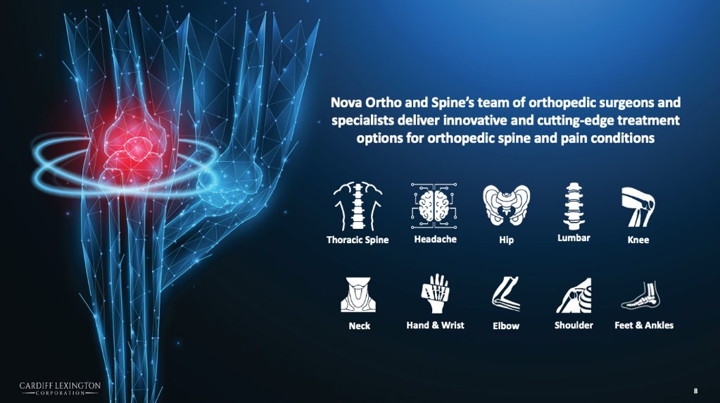 CardiffLex's tweet image. Our team at Nova Ortho and Spine is capable of addressing a broad spectrum of orthopedic injuries by delivering innovative and cutting-edge treatment options for a variety of conditions and ailments $CDIX #CardiffLexington #NovaOrthoandSpine #Orthopedics