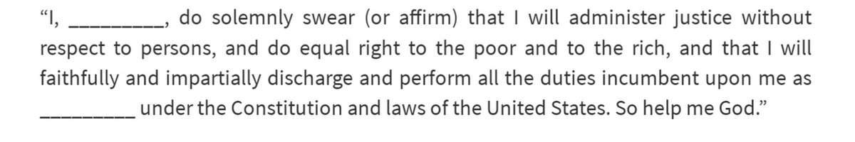 pop_lynne's tweet image. These are the oaths taken by #SCOTUS justices.  Hasn't the majority broken them? #SCOTUSReformNow