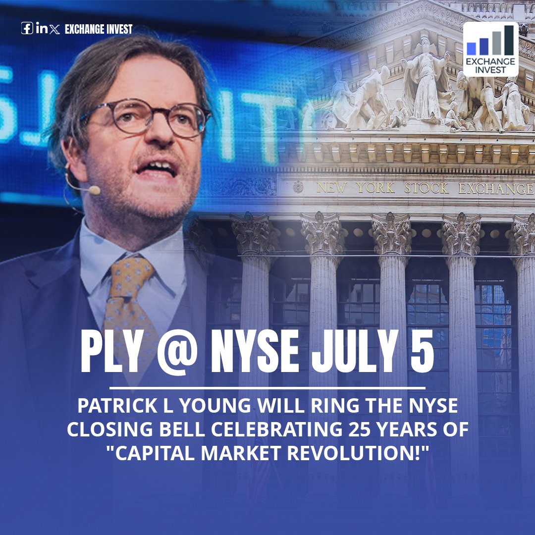 Exchange_Invest's tweet image. Some exciting news that first broke on yesterday&apos;s episode of IPO-VID...
In honor of the 25th anniversary of our Founder @FrontierFinance&apos;s groundbreaking book, &quot;Capital Market Revolution!&quot; the @NYSE will welcome him to the podium this Friday, 5th July to ring The Closing Bell®️!