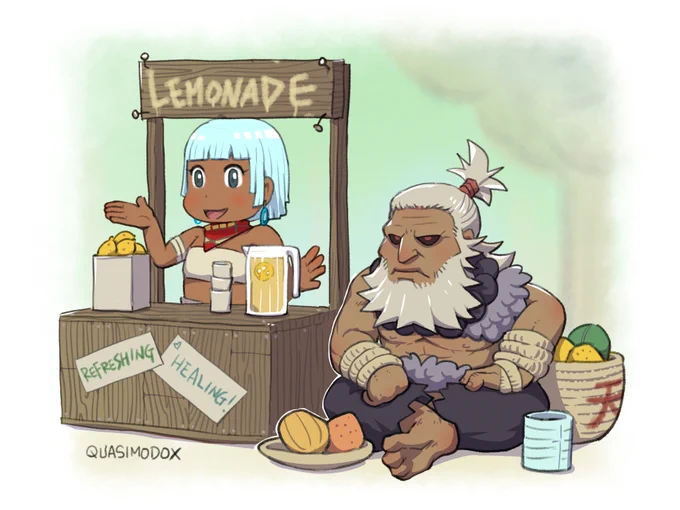 Akuma and Elena joined force to take fruits to a next level! Thanks  for the commish~ 