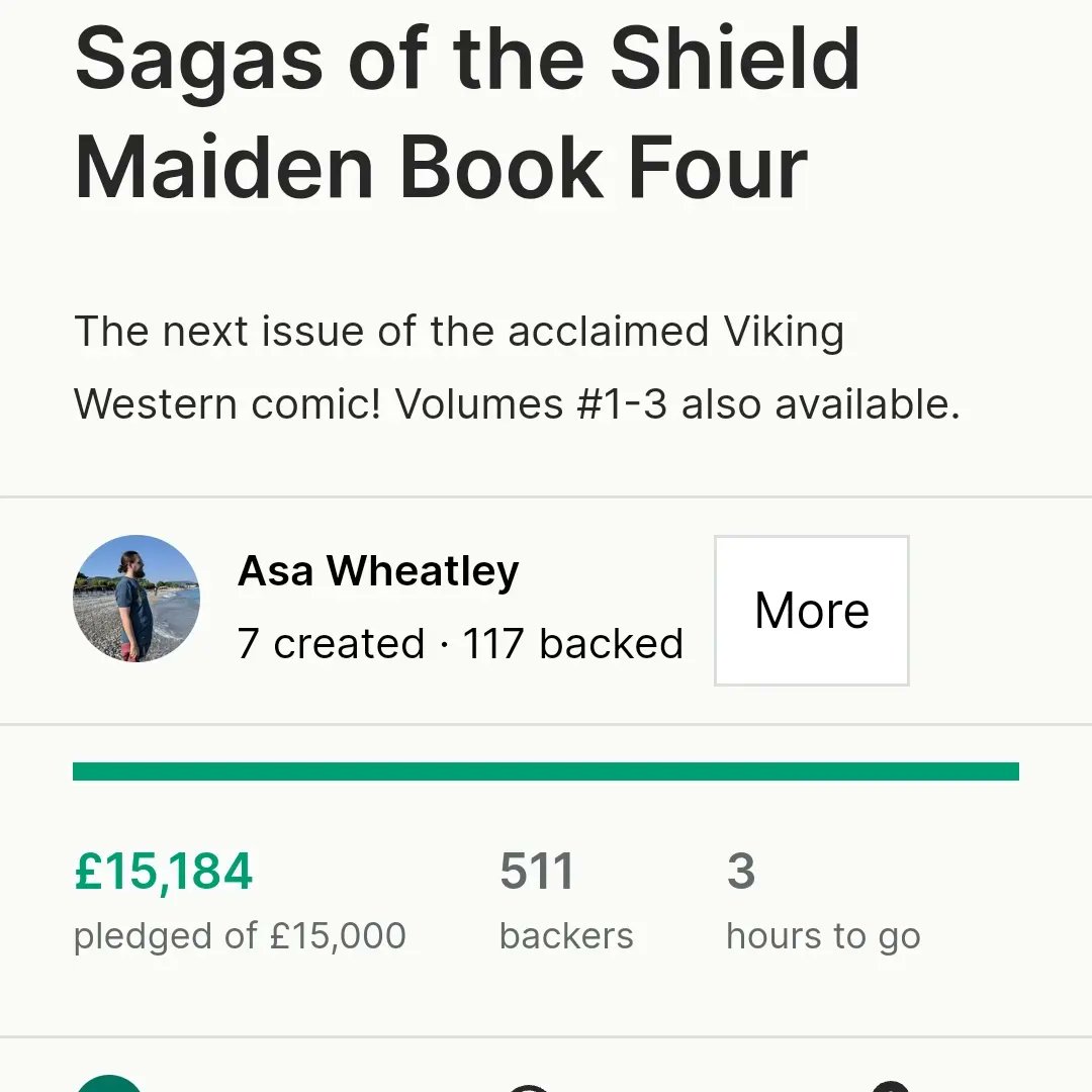 Becky Hill sailing to Threads/Insta/YouTube (@soulchaserbecky) on Twitter photo Thank Odin and all the Norns!
We have enough in our shield wall that <a href="/AsaWheatley/">Asa Wheatley @ Tbubs C47 DSTLRY HALL</a> and his team of talented artists can get Volume 4 of Saga of the Shield Maiden to print!!!
There are a few hour left for any last minute recruits!
kickstarter.com/projects/asawh… Thank Odin and all the Norns!
We have enough in our shield wall that <a href="/AsaWheatley/">Asa Wheatley @ Tbubs C47 DSTLRY HALL</a> and his team of talented artists can get Volume 4 of Saga of the Shield Maiden to print!!!
There are a few hour left for any last minute recruits!
kickstarter.com/projects/asawh…