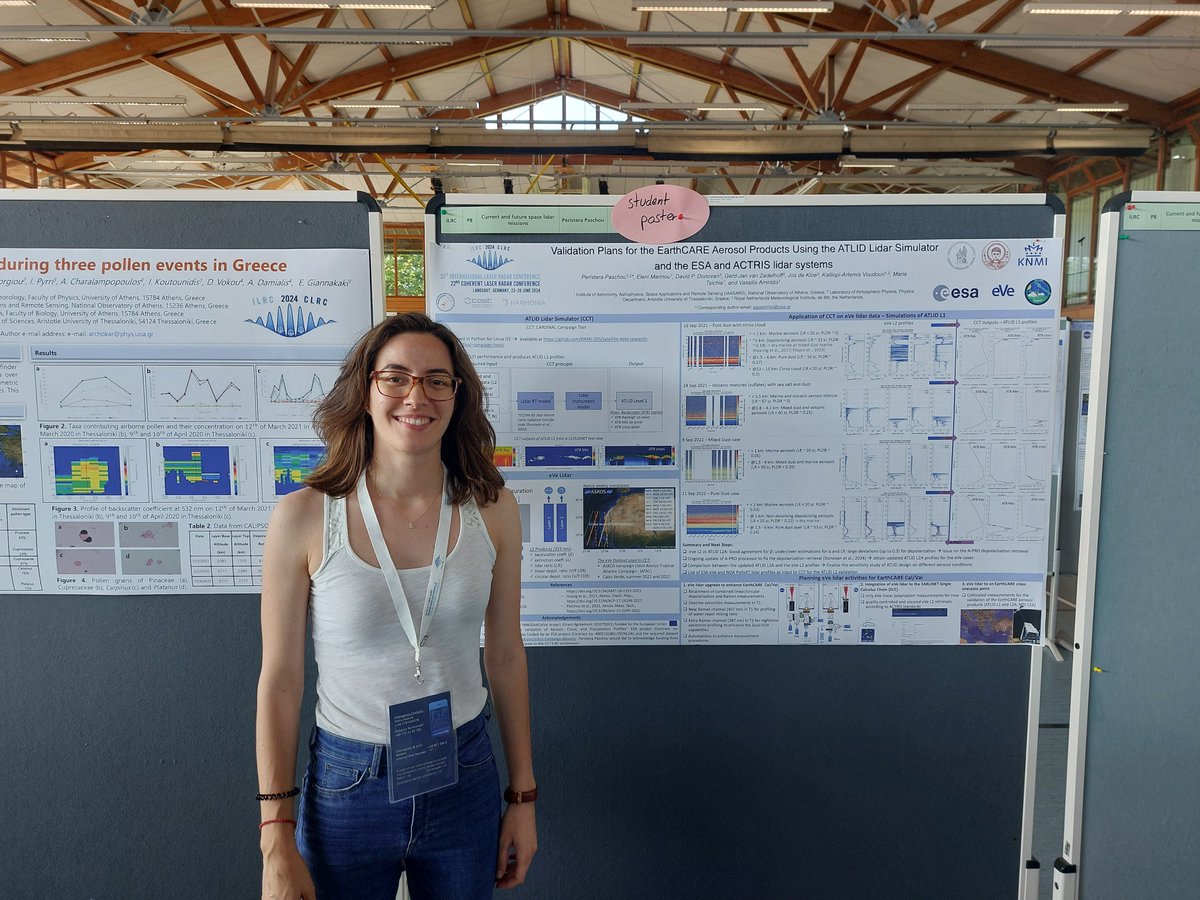 Pangea4calval's tweet image. Thrilled to have joined with @NOA_ReACT the ILRC/CLRC in Bavaria 🇩🇪, held by the @DLR_en, exploring #lidar 📡advancements in #atmosphericscience.  
Proud of posters by Peristera Paschou &amp;amp; Kalliopi Artemis Voudouri, joined by Maria Tsichla. 
#remotesensing #WomenInSTEM