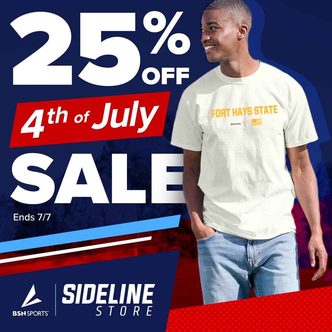 fhsuathletics's tweet photo. Now thru Sunday, go 4th and celebrate with 25% OFF our most popular summer styles for men, women and teens. Use code BRAVE25 at checkout. #RoarTigers #TigerGear #DefendTheFort
https://t.co/xZv3lZv5QA https://t.co/VNlkDwnO61