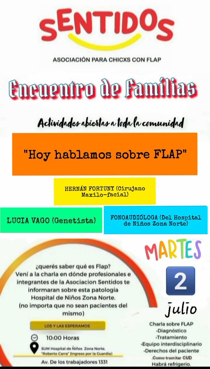 ODelpaciente's tweet photo. Desde el hospital de niños Zona Norte "Roberto Carra", nuestro ODP junto a la la Asociación para chicos con Flap, Sentidos, equipos interdisciplinarios y las familias; trabajamos atendiendo la integralidad de niños, niñas y adolescentes.

#observatoriodepacientes #saludpublica https://t.co/8FE49JnoZ3
