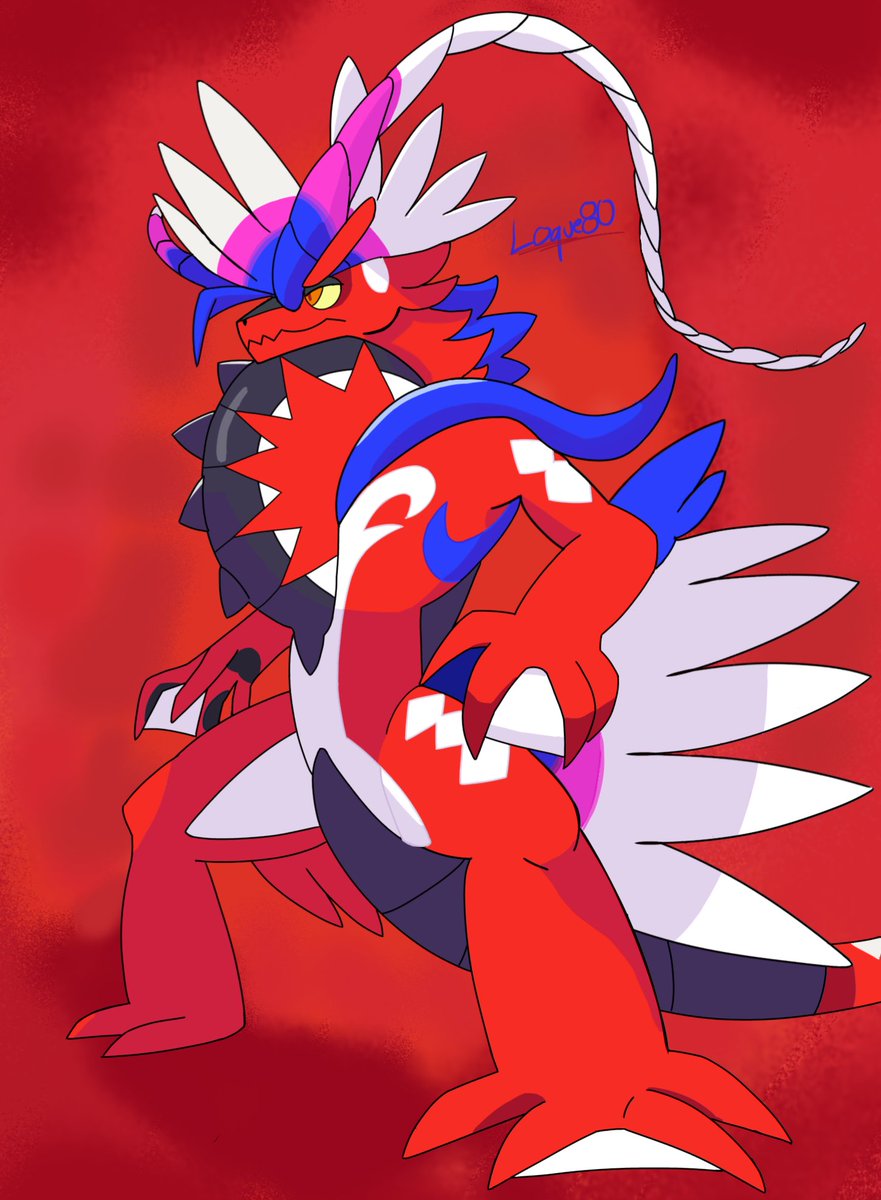 Loque70's tweet photo. KORAIDON 🗣🗣🗣

#Pokemon #Koraidon #pokemonfanart #PokemonScarletandViolet https://t.co/UtJXMMkp4I