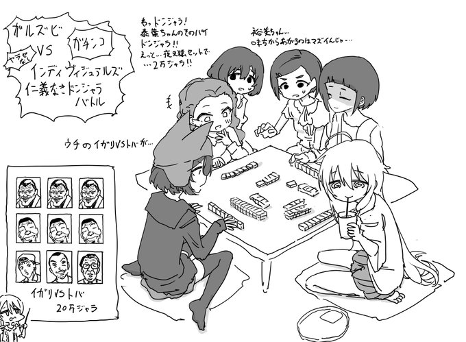 ファンボックスに『GBNS対インディビジュアルズ』リクエストが来たので描きました 