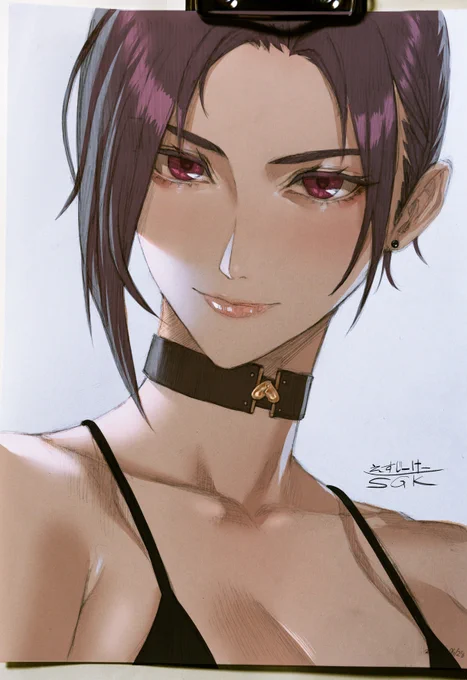 顔の良いオンナが描きたくなった絵です 