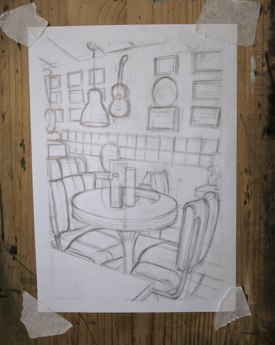 A retro cafe sketch (guess who's back from the dead)