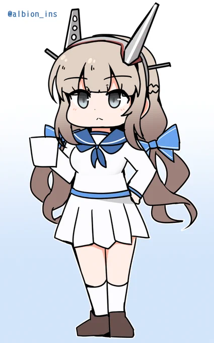 メリーランド_SDです!1h30m#艦これ版深夜の真剣お絵描き60分一本勝負 #艦これ版真剣お絵描き60分一本勝負_20240702 