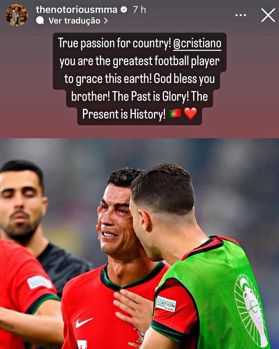 Conor McGregor deixou uma mensagem de apoio a Ronaldo ❤️