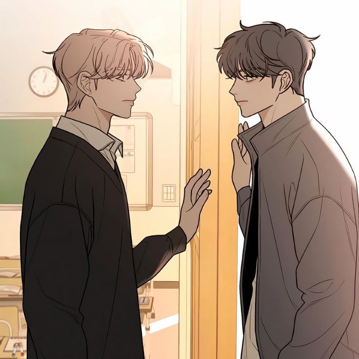 chancestreak's tweet image. In the players’ room, he steps up to @radiaence’s front. Stopping the other in his track. Hansel looks him in the eye.

“You lost, go out with me.”