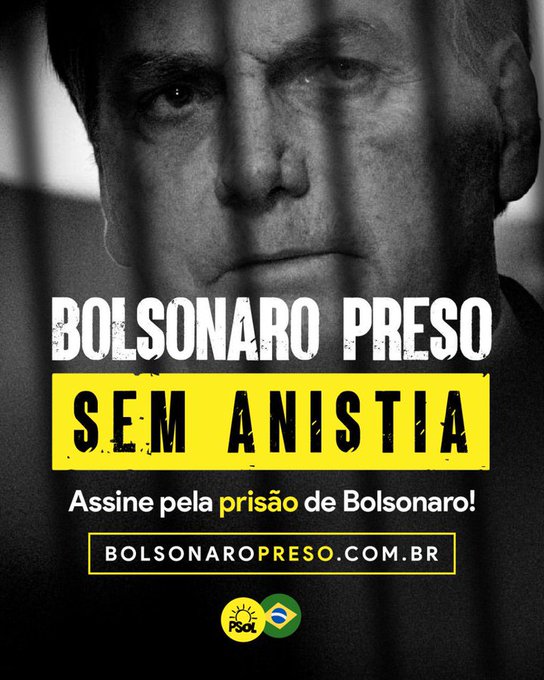 Se você quer que Jair Bolsonaro pague por todos os crimes que cometeu, assine pela prisão imediata desse golpista vagabundo.

E aí, vão assinar pela prisão, vocês querem que Mores prenda esse vagabundo e a justiça seja feita, SIM ou NÃO ??? 👇