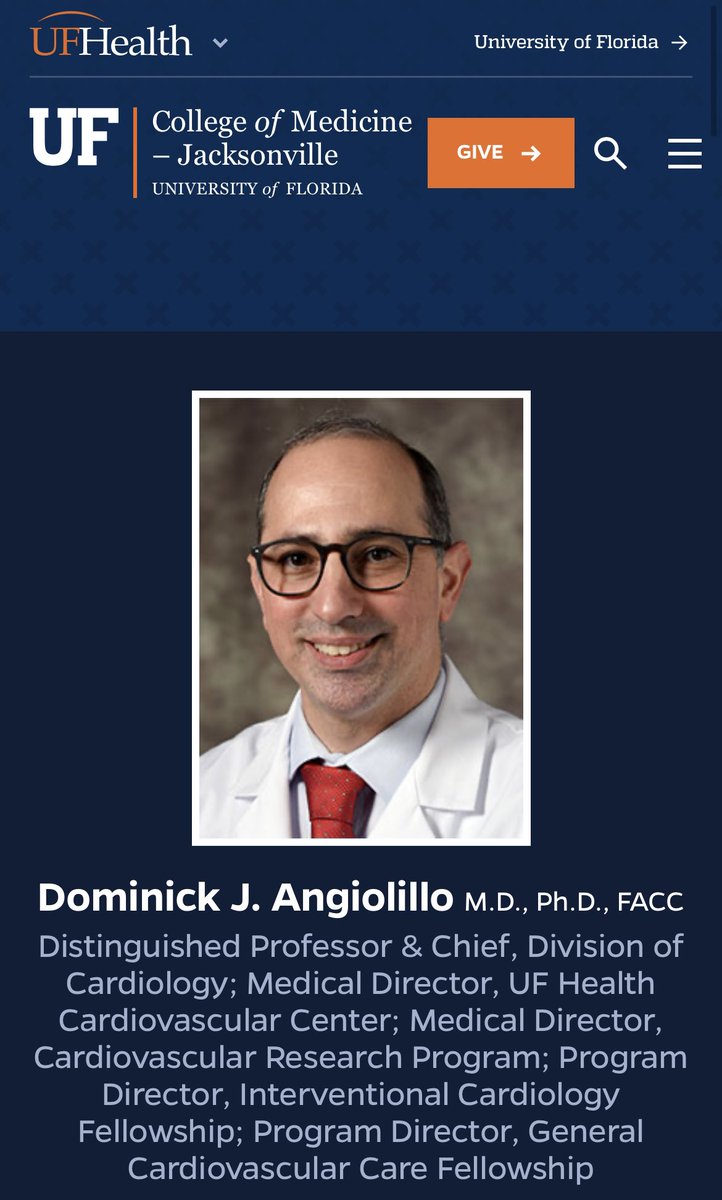 Luis Ortega Paz (@ortega_paz) on Twitter photo 🎉 Congratulations to Professor Dominick J Angiolillo on his promotion to Distinguished Professor at the University of Florida!🌟 Your highest ethical standards, clinical excellence, and outstanding research productivity continue to inspire us all.🏅👏 <a href="/UF/">FLORIDA</a> <a href="/UFMedicineJax/">UF College of Medicine - Jacksonville</a> #CVRjax 🎉 Congratulations to Professor Dominick J Angiolillo on his promotion to Distinguished Professor at the University of Florida!🌟 Your highest ethical standards, clinical excellence, and outstanding research productivity continue to inspire us all.🏅👏 <a href="/UF/">FLORIDA</a> <a href="/UFMedicineJax/">UF College of Medicine - Jacksonville</a> #CVRjax