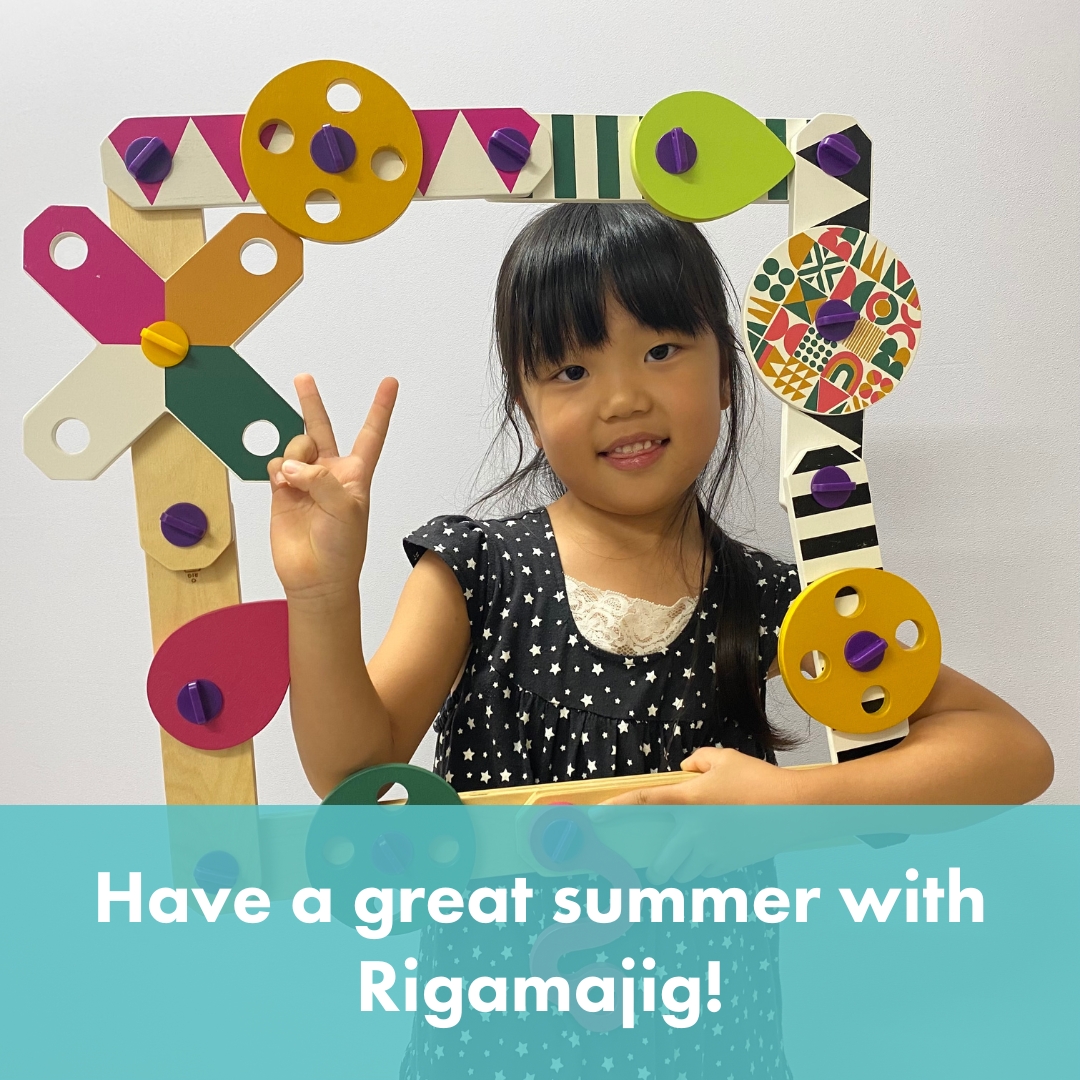 Rigamajig's tweet photo. Swap screen time for playtime this summer with Rigamajig Junior and Spinning Tops! Keep young minds engaged—enjoy a 10% discount until July 14. Whether for your home, summer camp, or community, these kits combine learning and fun through engaging, imaginative play. #STEAM #SEL https://t.co/63mx4H9Rtj