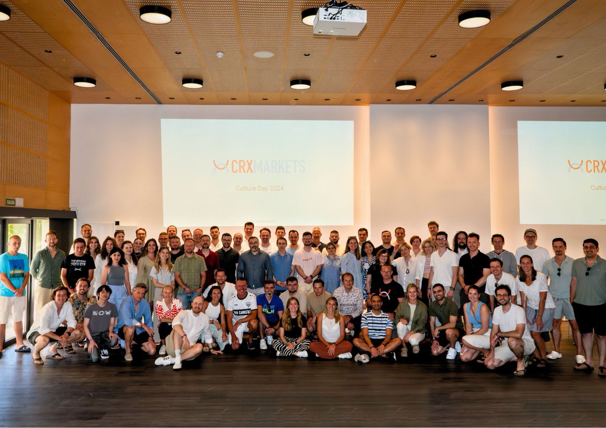 CRXMarkets's tweet photo. Recently, 80 CRX Markets colleagues came together for our Culture Day. Beyond workshops, we exchanged ideas in a relaxed atmosphere. Personal conversations enriched our relationships and fostered future collaboration.” 🚀 #CRXMarkets #CompanyCulture https://t.co/aLqoB7GpsP