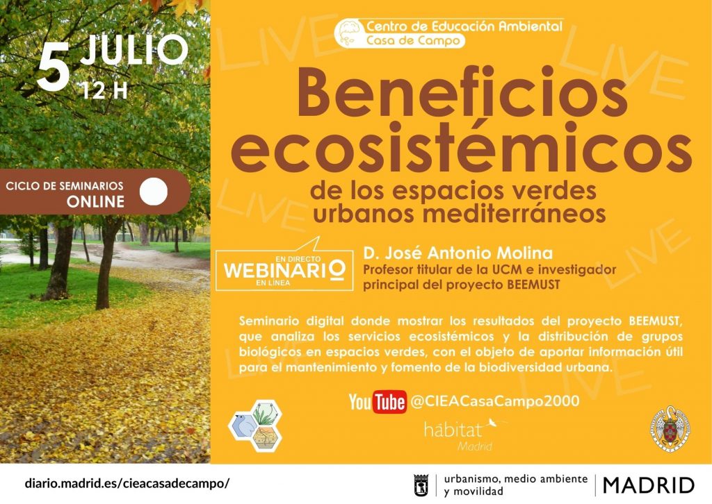 p_beemust's tweet photo. Este viernes a las 12h, webinario sobre los Beneficios ecosistémicos de los espacios verdes urbanos mediterráneos! 
Más información en:
https://t.co/nrmYmNs3mE https://t.co/d2DGvvJVzA
