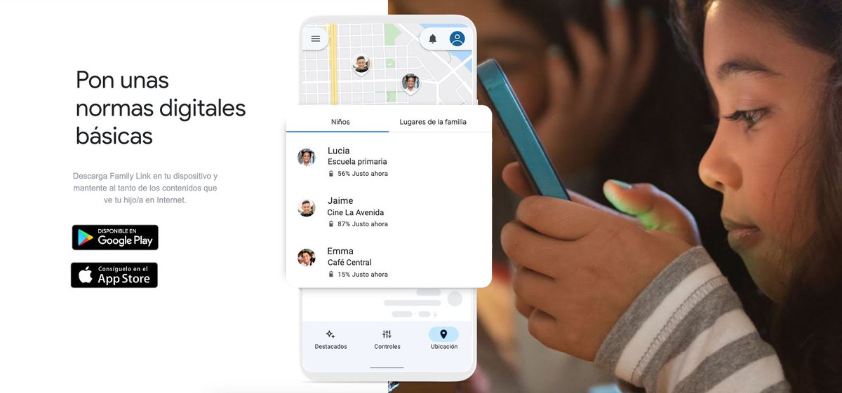 GoogleChile's tweet image. ¡Estas vacaciones de invierno protege a tu familia con normas digitales! 

Descarga Family Link para:
⏱️ Fijar límites de tiempo de pantalla 
📱 Guiar contenidos apropiados para cada edad 
🔐 Proteger su privacidad 
🔋 Monitorear batería de dispositivos

goo.gle/4bjXyxd