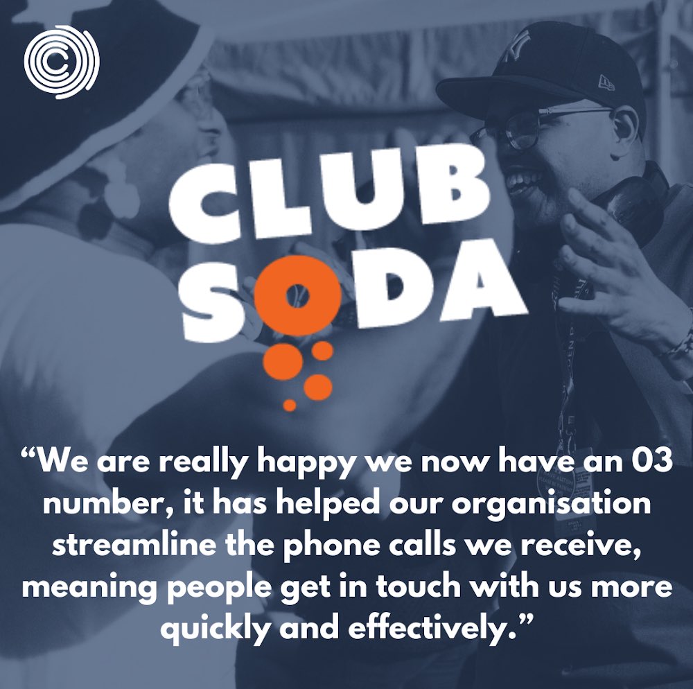 CoreTelecomLim's tweet image. We are thrilled to announce our support for Club Soda with a 03 number and free incoming calls! 
They’re a charity dedicated to creating social and creative opportunities for people with learning disabilities through the power of music.
