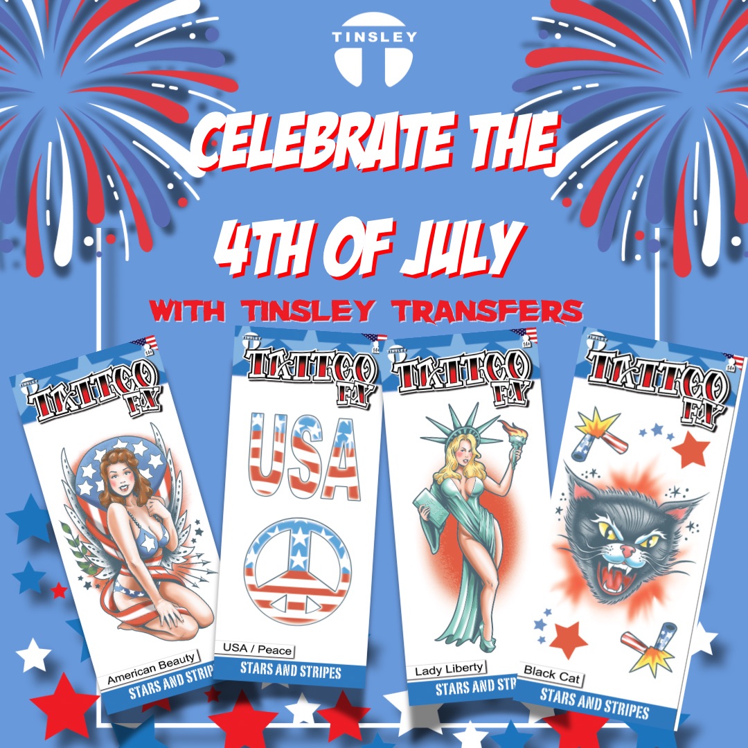 Tattoo_Fx's tweet photo. Get Patriotic this 4th of July with our hyper-realistic temporary tattoos! 🇺🇸⚪️🦋❤️

#usa #4thofjuly #tattoo #tinsleytransfers #mua #cosplay #sfx #Art #clown #LAmakeupartist #ladyliberty https://t.co/Qf18CKk6Aa