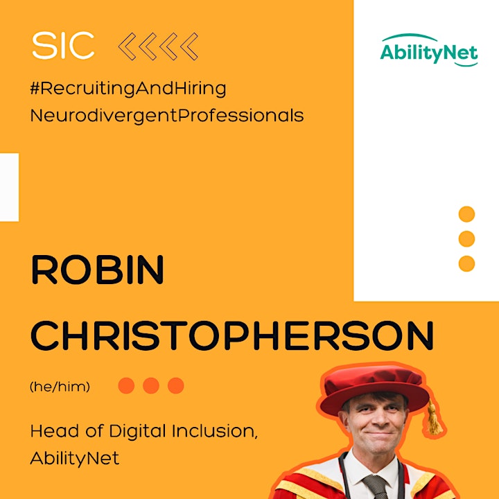 AbilityNet (@abilitynet) on Twitter photo Have you signed up to hear from our Head of Digital Inclusion <a href="/USA2DAY/">Robin Christopherson</a> on #RecruitingAndHiringDisabledAndNeurodivergentProfessionals?
Join us at this <a href="/sicofficialuk/">SIC.</a> event on Thursday, 4th July to learn from our experts about inclusive hiring strategies: eventbrite.co.uk/e/recruiting-a… Have you signed up to hear from our Head of Digital Inclusion <a href="/USA2DAY/">Robin Christopherson</a> on #RecruitingAndHiringDisabledAndNeurodivergentProfessionals?
Join us at this <a href="/sicofficialuk/">SIC.</a> event on Thursday, 4th July to learn from our experts about inclusive hiring strategies: eventbrite.co.uk/e/recruiting-a…