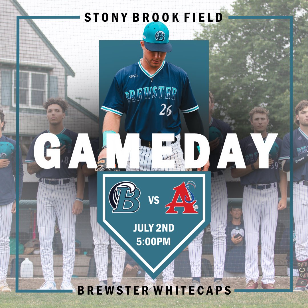 BrewsterCaps's tweet photo. GAMEDAY!!! We know you missed us😎

📍 Stony Brook Field 
⚾️ VS Chatham Anglers https://t.co/c8rF8Voj7I