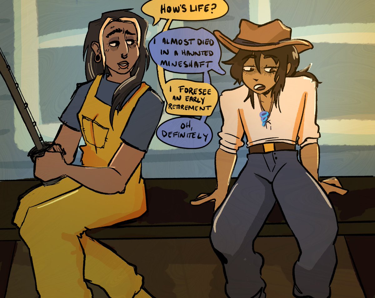 leafduds's tweet photo. first #artfight2024 attack from me RRAAAAA @meowhusband’s stardew OCs!!!! https://t.co/uW3nhZ86el