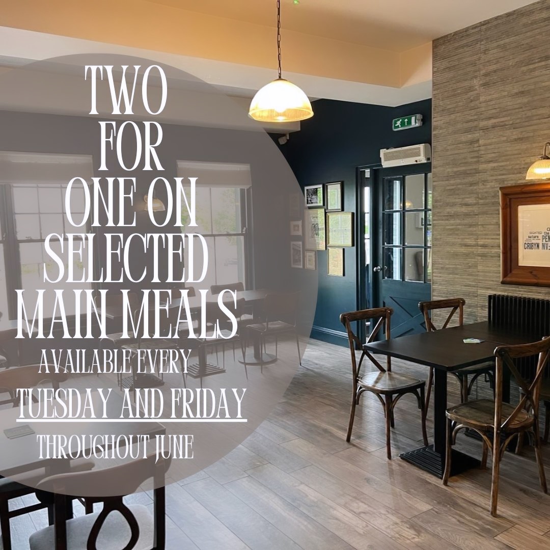 InnSully's tweet image. It's a new month but we still have the same fantastic deal!

Join us every Tuesday and Friday, lunch and dinner for our BOGOF deal!

Buy one main course and get the second for free!! 🤗🤗