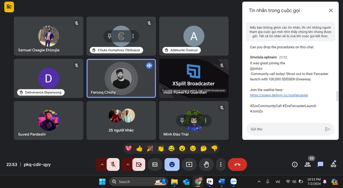 Bullouchow's tweet photo. It was great joining the
@joinzo
Community call today! Shout out to their Farcaster launch with 100,000 $DEGEN Giveaway. Join the waitlist here: https://t.co/zmQrcGONCM #ZoxCommunityCall #ZoxFarcasterLaunch #JoinZo https://t.co/BHSMnD19h9