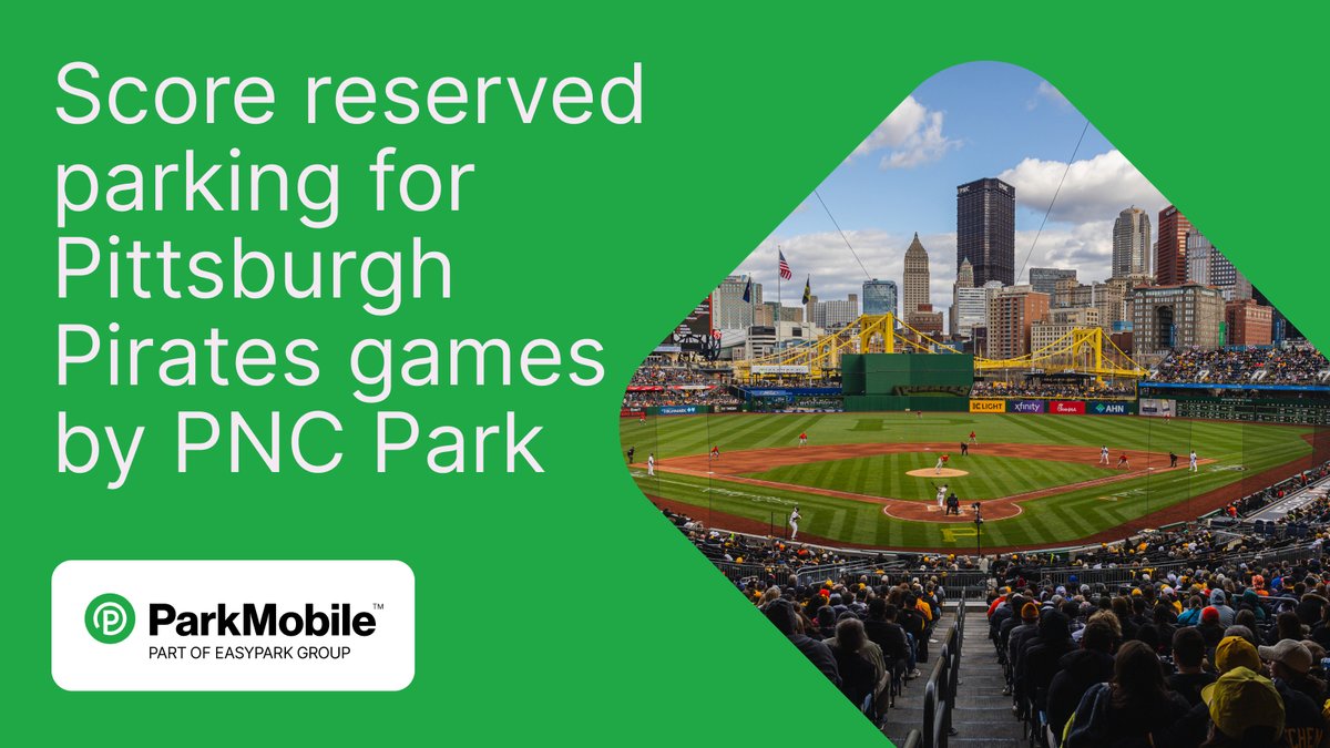 ParkMobile (USA) (@parkmobile) on Twitter photo Don't strike out on parking. Reserve a parking spot for <a href="/Pirates/">Pittsburgh Pirates</a> games at PNC Park. ⚾️
Secure your parking spot ahead of the <a href="/Cardinals/">St. Louis Cardinals</a> and <a href="/Mets/">New York Mets</a> series: parkmobile.app.link/PittsburghPira… Don't strike out on parking. Reserve a parking spot for <a href="/Pirates/">Pittsburgh Pirates</a> games at PNC Park. ⚾️
Secure your parking spot ahead of the <a href="/Cardinals/">St. Louis Cardinals</a> and <a href="/Mets/">New York Mets</a> series: parkmobile.app.link/PittsburghPira…