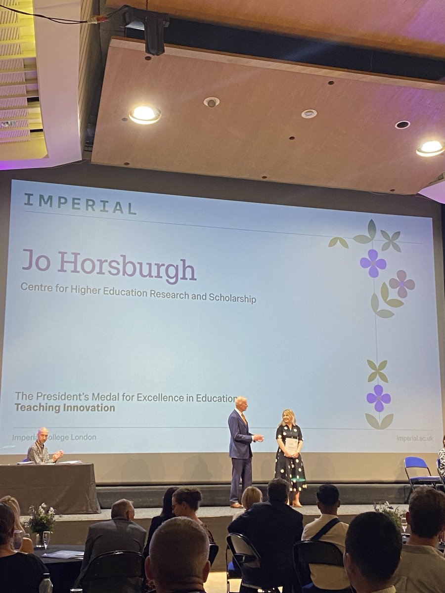 HUGE Congratulations to <a href="/johorsburgh/">Jo Horsburgh</a> for winning a President’s Medal for Teaching Innovation <a href="/imperialcollege/">Imperial College London</a> <a href="/Imperial_CHERS/">Imperial Centre for HE Research & Scholarship</a>