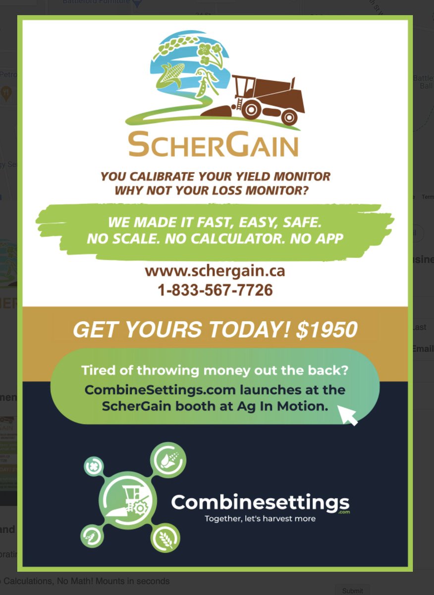The most money per hour you could possibly make farming is setting your combine and knowing your losses.   

Check out ScherGain Solution System in #TheBook2024.   wherefarmerslook.com/companies/sche…

No Scale, No Calculations, No Math! Mounts in seconds 

 #TheBook, #AgTwitter, <a href="/ScherGain/">ScherGain</a>