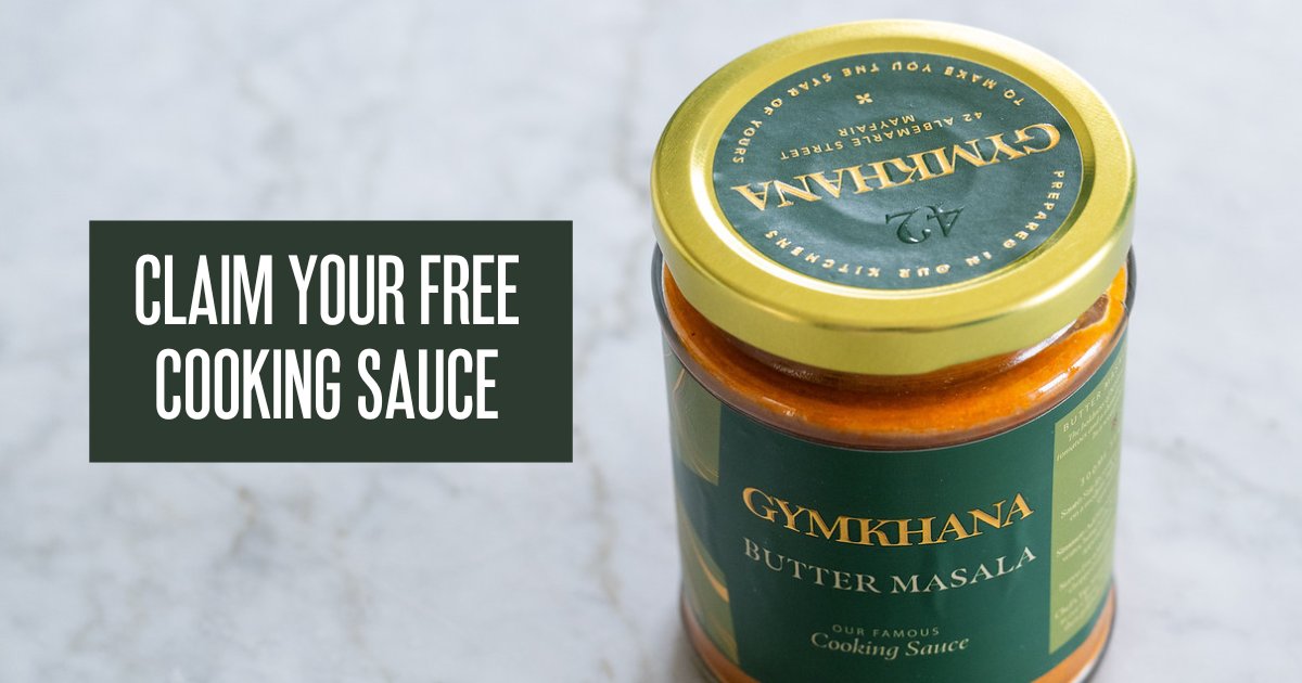 To celebrate our newest partnership with Gymkhana Fine Foods, which brings restaurant-quality experiences to your home, we're offering a FREE jar of Butter Masala Cooking Sauce to the first 100 orders this week.

CLAIM NOW &gt; bit.ly/3Pcb78Q