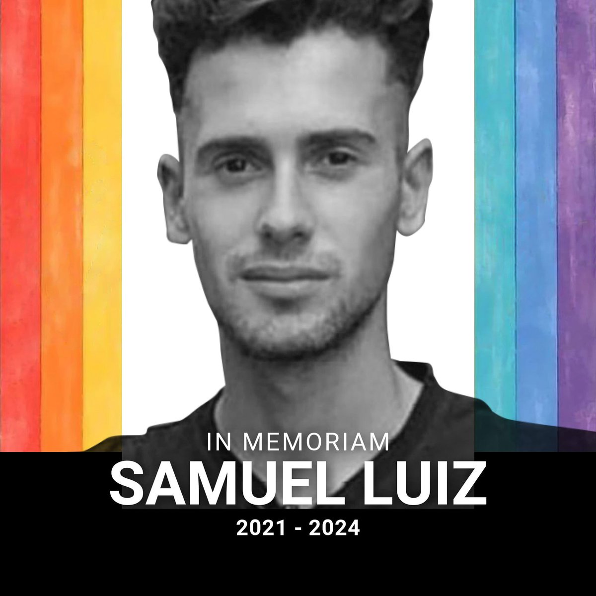 PasajeBegona's tweet photo. En el tercer aniversario del asesinato de Samuel Luiz por delito de odio, el activismo andaluz reitera su compromiso de lucha contra la LGTBIfobia.
El 3 de julio se cumplen 3 años de su asesinato. 37 entidades LGTBI de Andalucía lo recordaremos compartiendo su imagen en redes. https://t.co/kDt5nup7tR