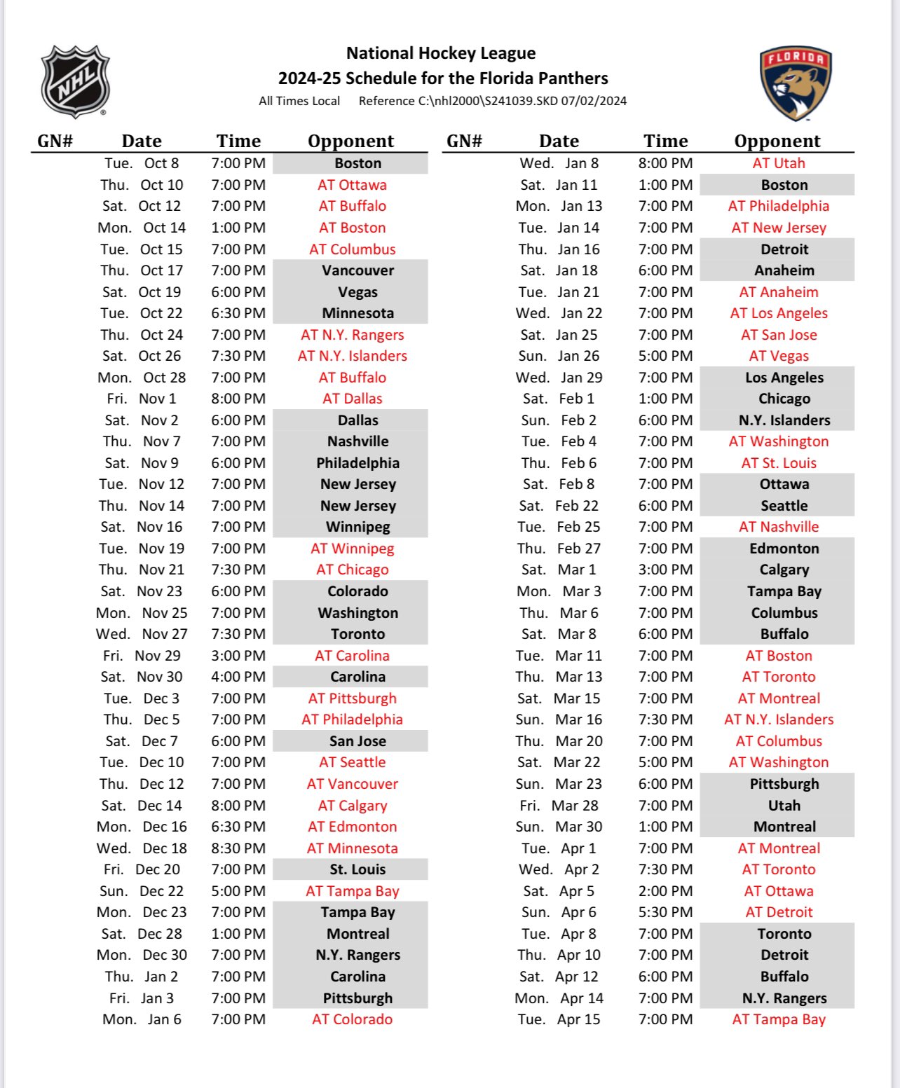 will-manso-on-x-the-full-24-25-florida-panthers-schedule-has-been-released-we-already-knew-the-opener-was-october-8th-for-the-banner-raising-ceremony-vs-boston-stanley-cup-final-rematch